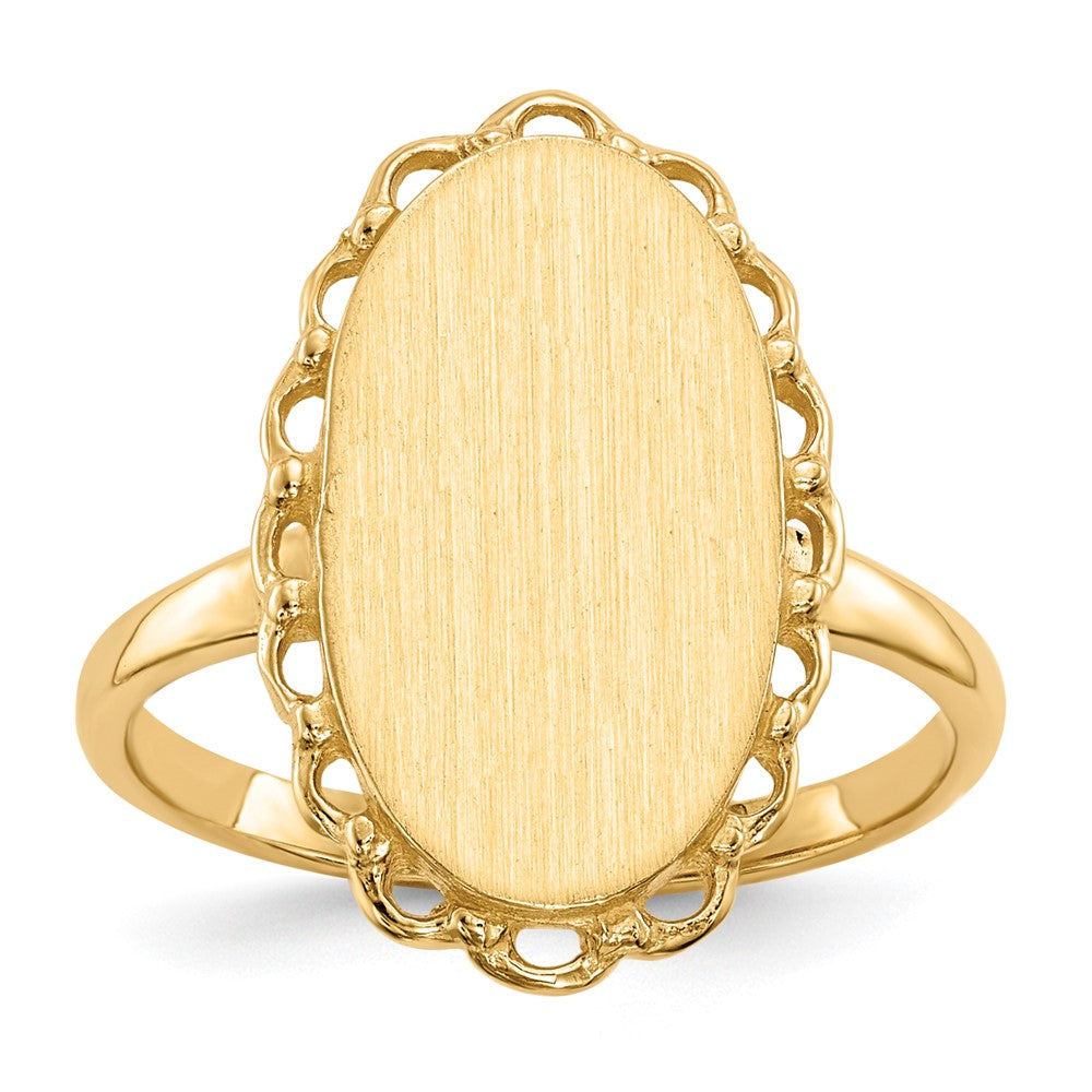 14k Yellow gold;Open back;Engravable;Avail. in 10k yellow gold;Avail. in 18k yellow gold;Avail. in platinum;Avail. in 10k white gold;Avail. in 18k white gold
