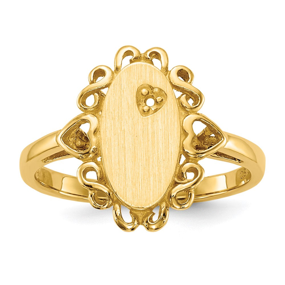Casted;Polished;14k Yellow gold;Open back;Engravable;Avail. in 10k yellow gold;Avail. in 18k yellow gold;Avail. in 14k white gold;Avail. in platinum;Prong set;Avail. in 10k white gold;Avail. in 18k white gold