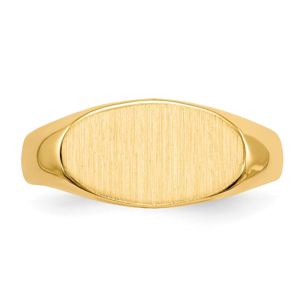 14k 13.5x7.0mm Closed Back Signet Ring