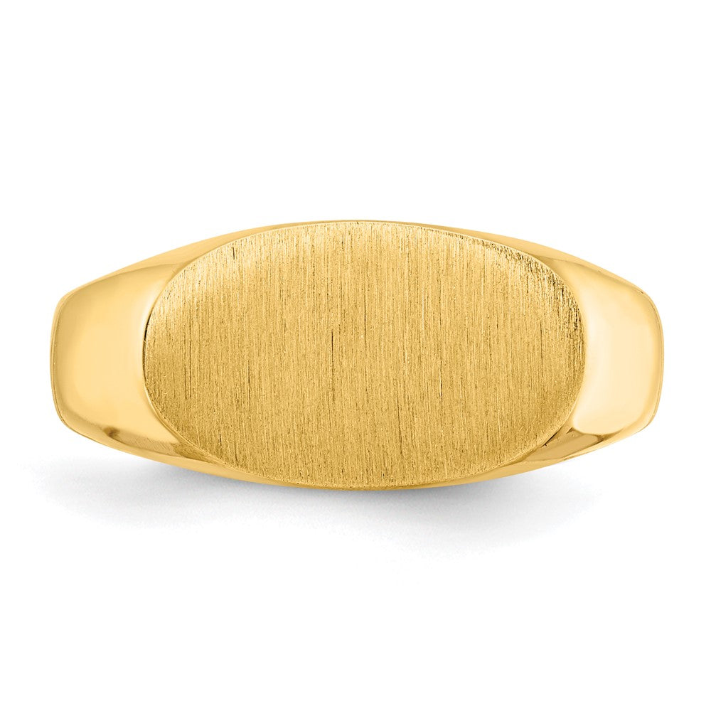 14k 13.5x8.0mm Closed Back Signet Ring