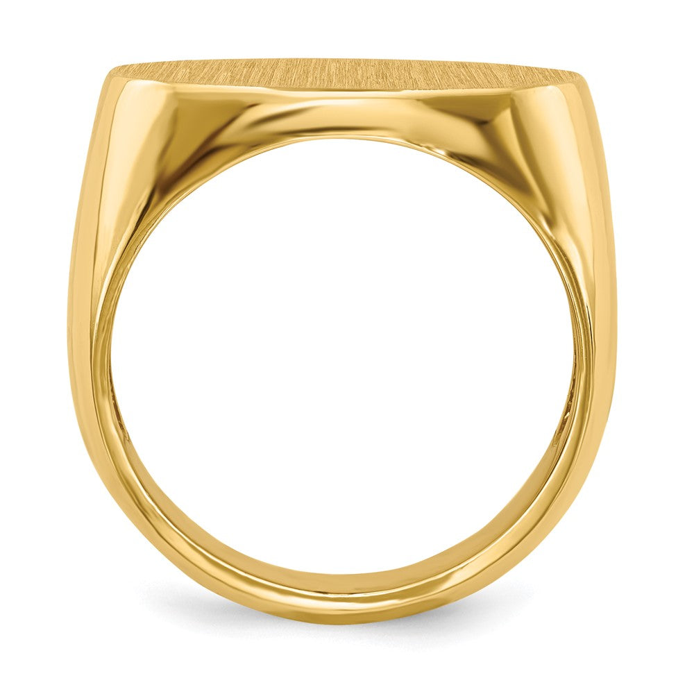 14k 20.5x14.0mm Open Back Mens Signet Ring