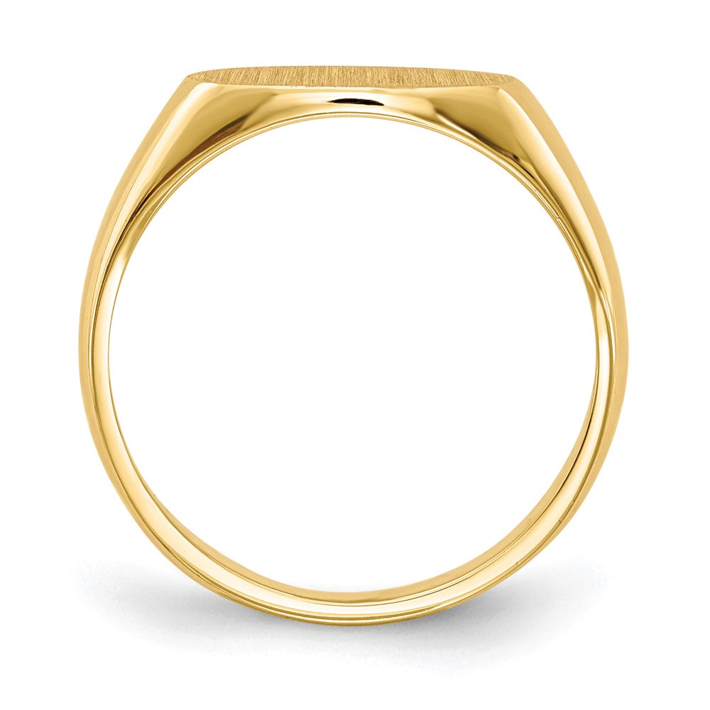 14k 11.5x6.5mm Closed Back Signet Ring