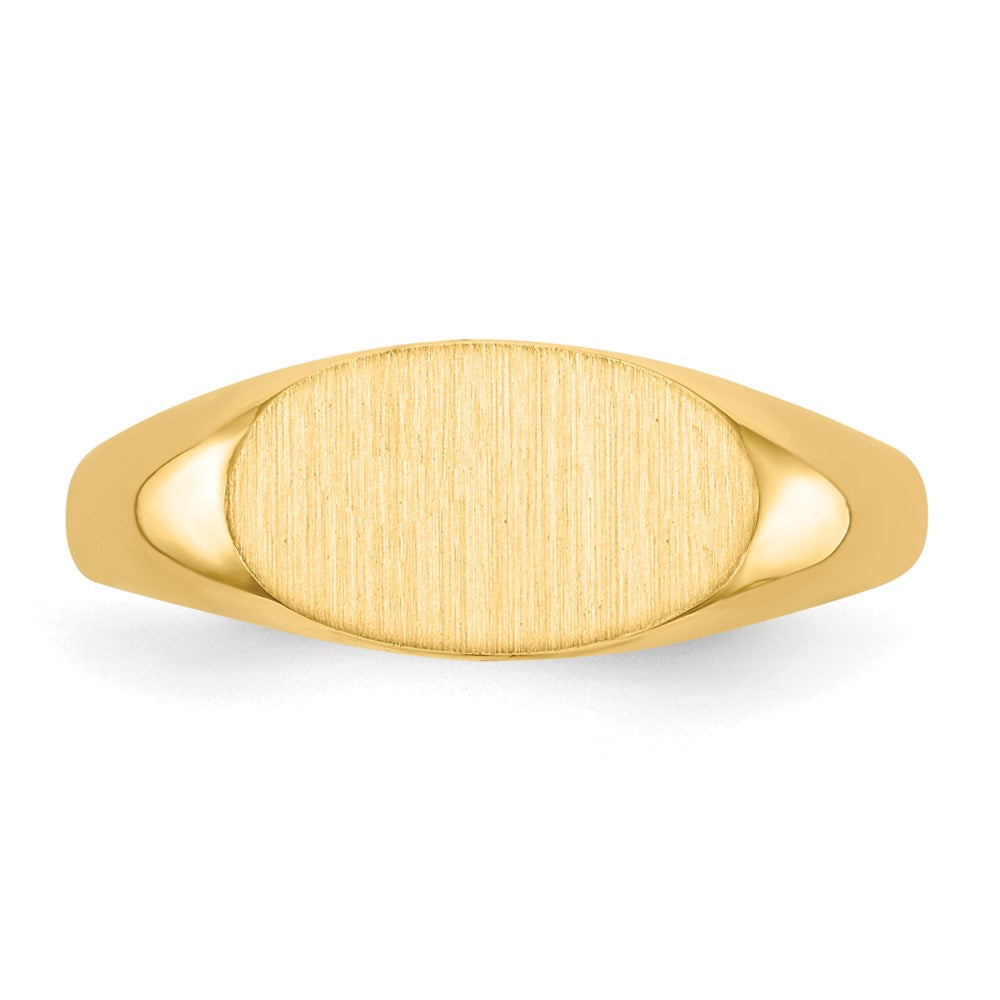 14k 11.5x6.5mm Closed Back Signet Ring