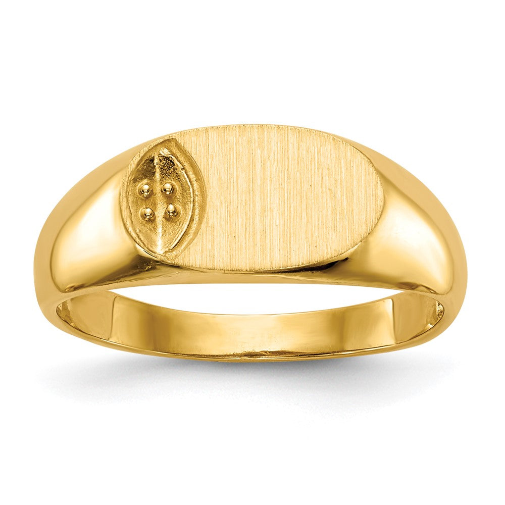 14k Yellow gold;Engravable;Avail. in 10k yellow gold;Avail. in 18k yellow gold;Avail. in 14k white gold;Avail. in platinum;Avail. in 10k white gold;Avail. in 18k white gold;Solid Back