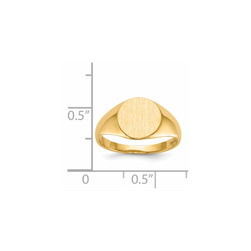 14k 9.5x10.0mm Open Back Signet Ring