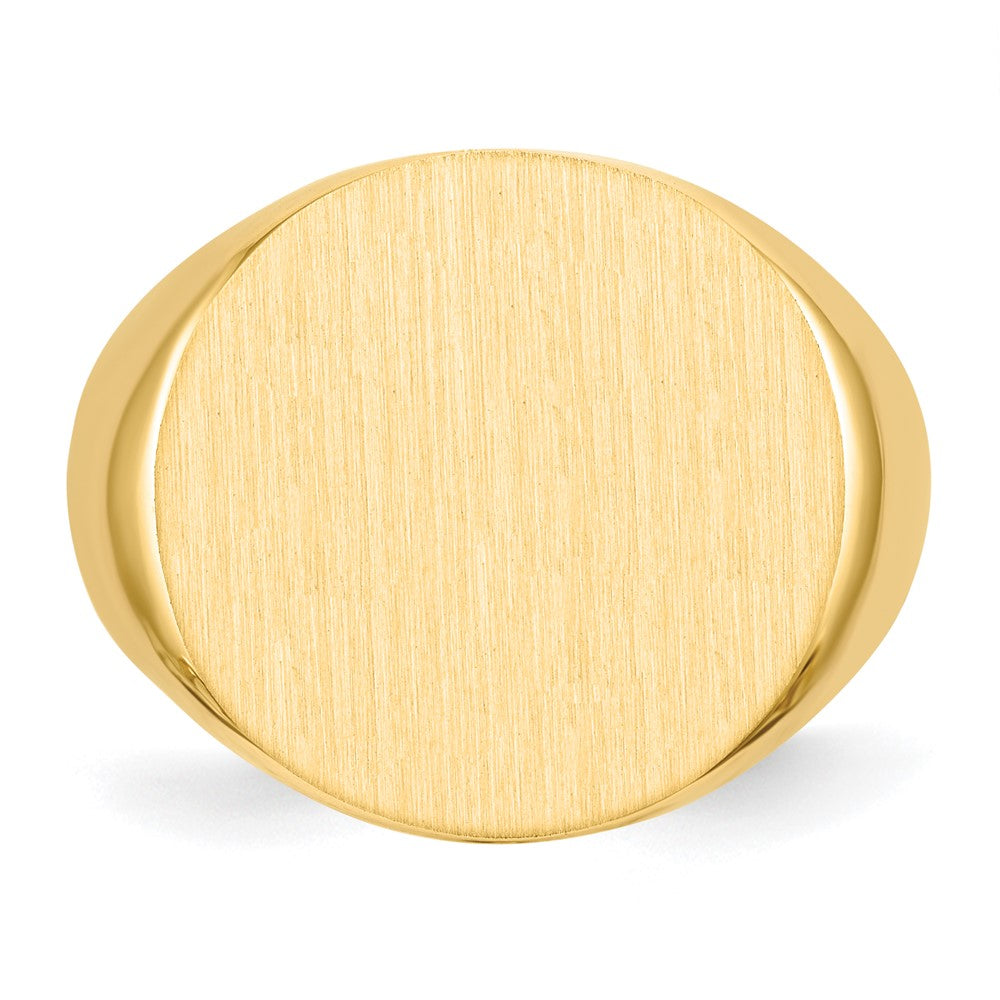 10ky 17.5x18.0mm Open Back Men's Signet Ring
