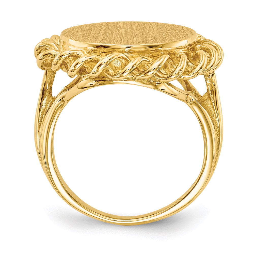 10k 14.5x15.0mm Open Back Signet Ring