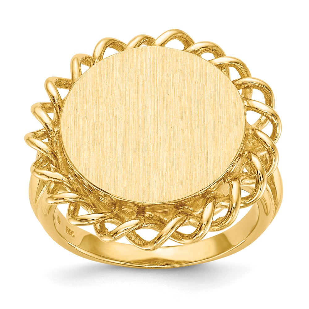 14k Yellow gold;Open back;Engravable;Avail. in 10k yellow gold;Avail. in 18k yellow gold;Avail. in 14k white gold;Avail. in platinum;Avail. in 10k white gold;Avail. in 18k white gold