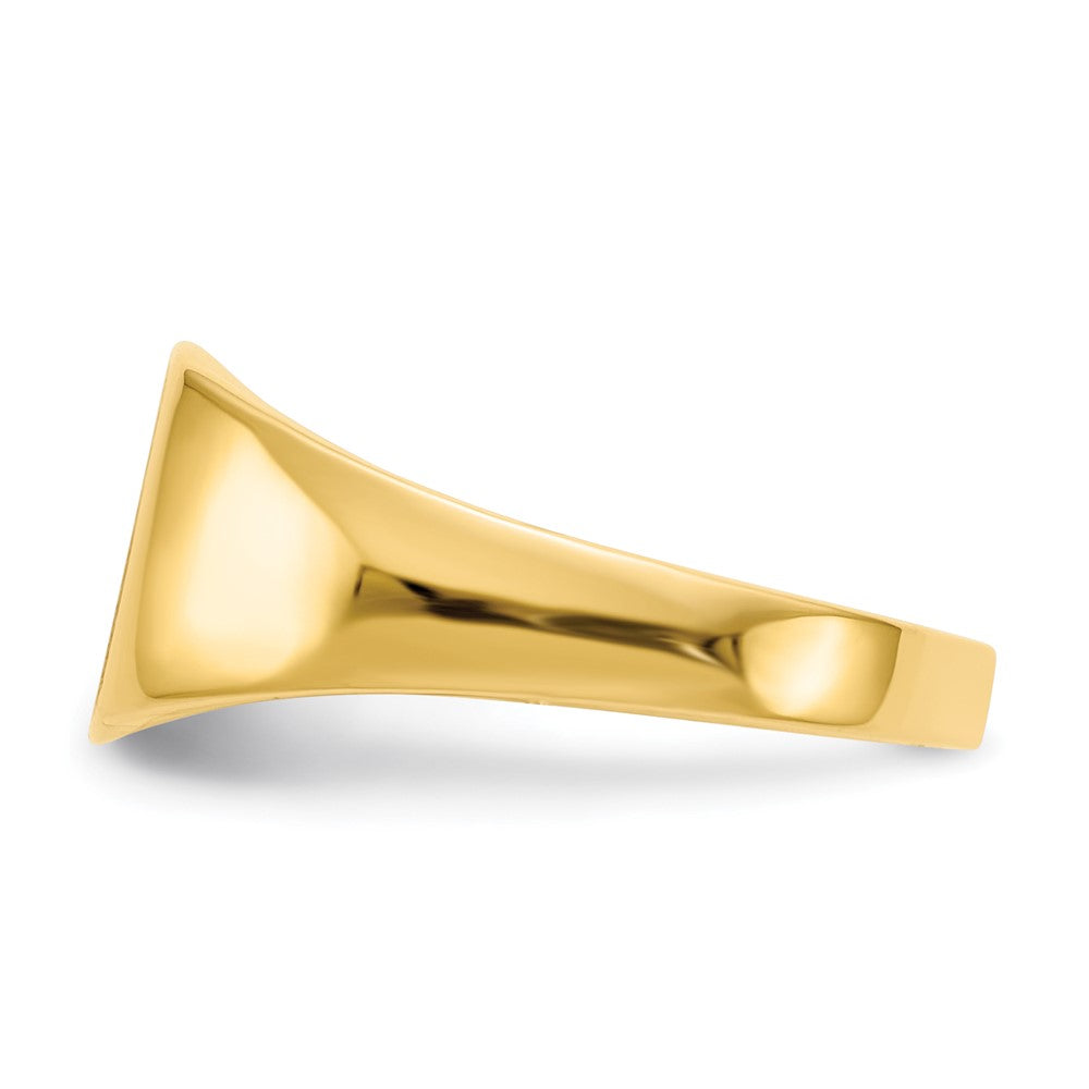 10ky 8.5x9.0mm Closed Back Signet Ring