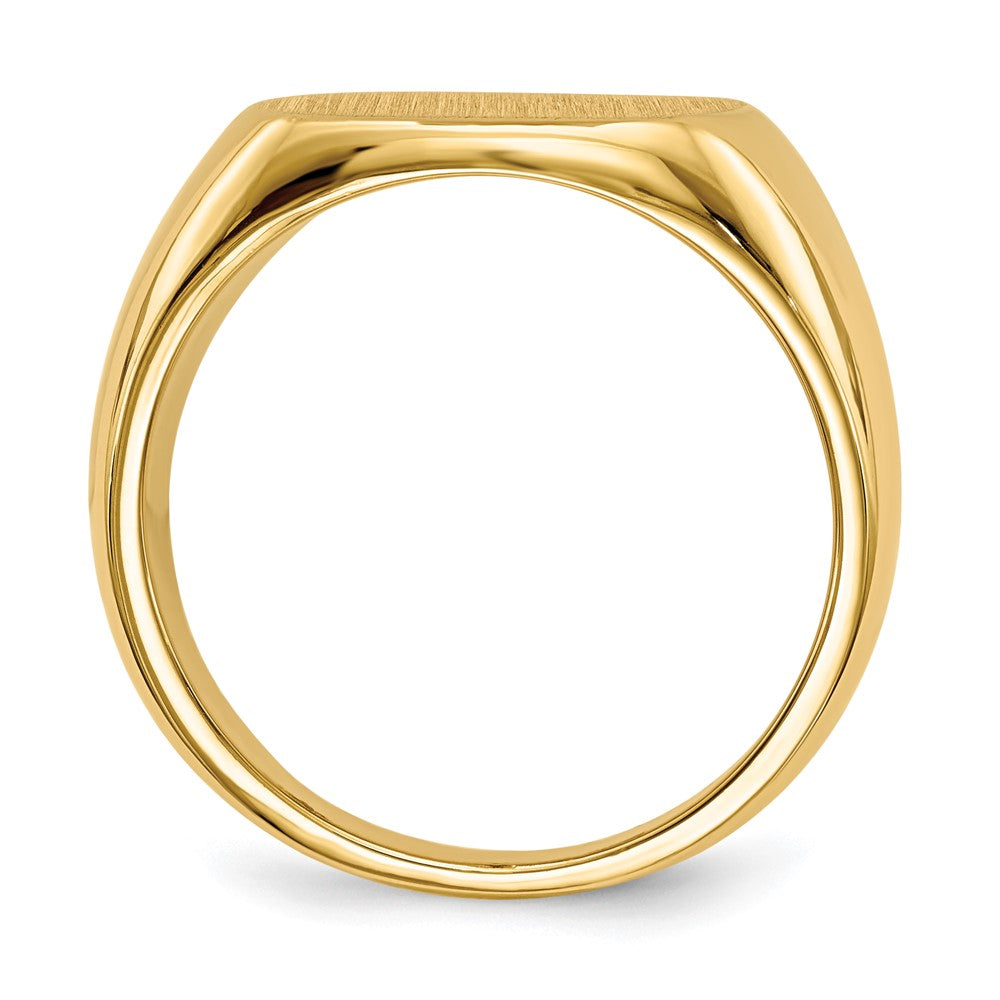 10ky 13.0x15.0mm Closed Back Men's Signet Ring