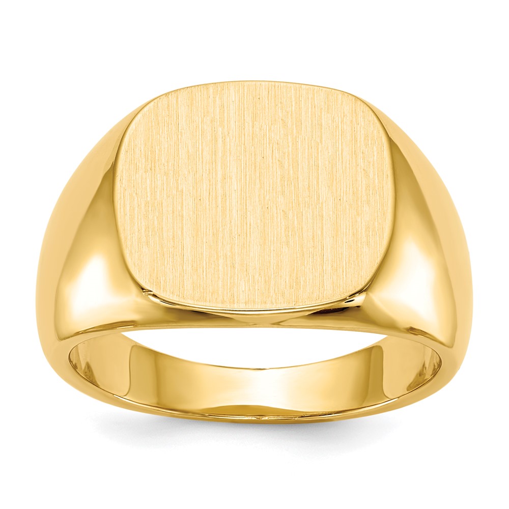 14k Yellow gold;Engravable;Avail. in 10k yellow gold;Avail. in 18k yellow gold;Avail. in 14k white gold;Avail. in platinum;Avail. in 10k white gold;Avail. in 18k white gold;Brushed;Solid Back