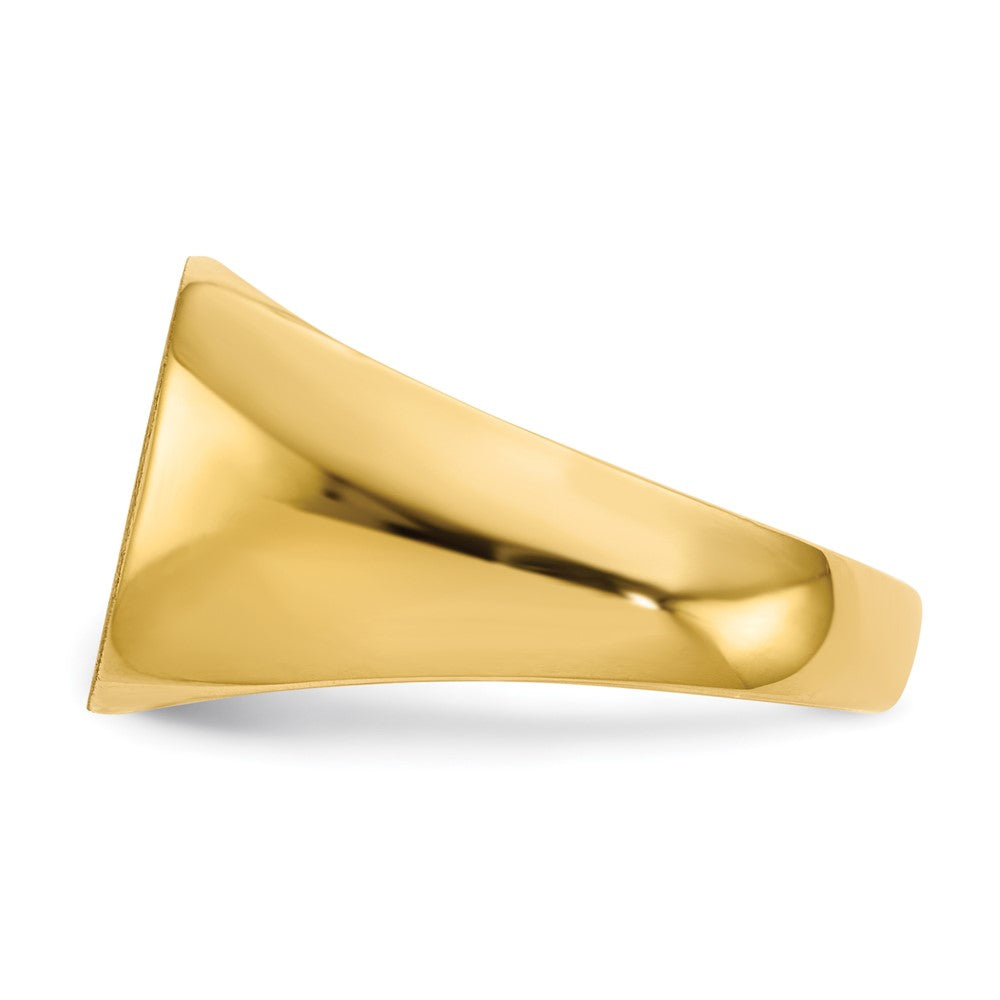 14k 13.0x12.0mm Closed Back Mens Signet Ring