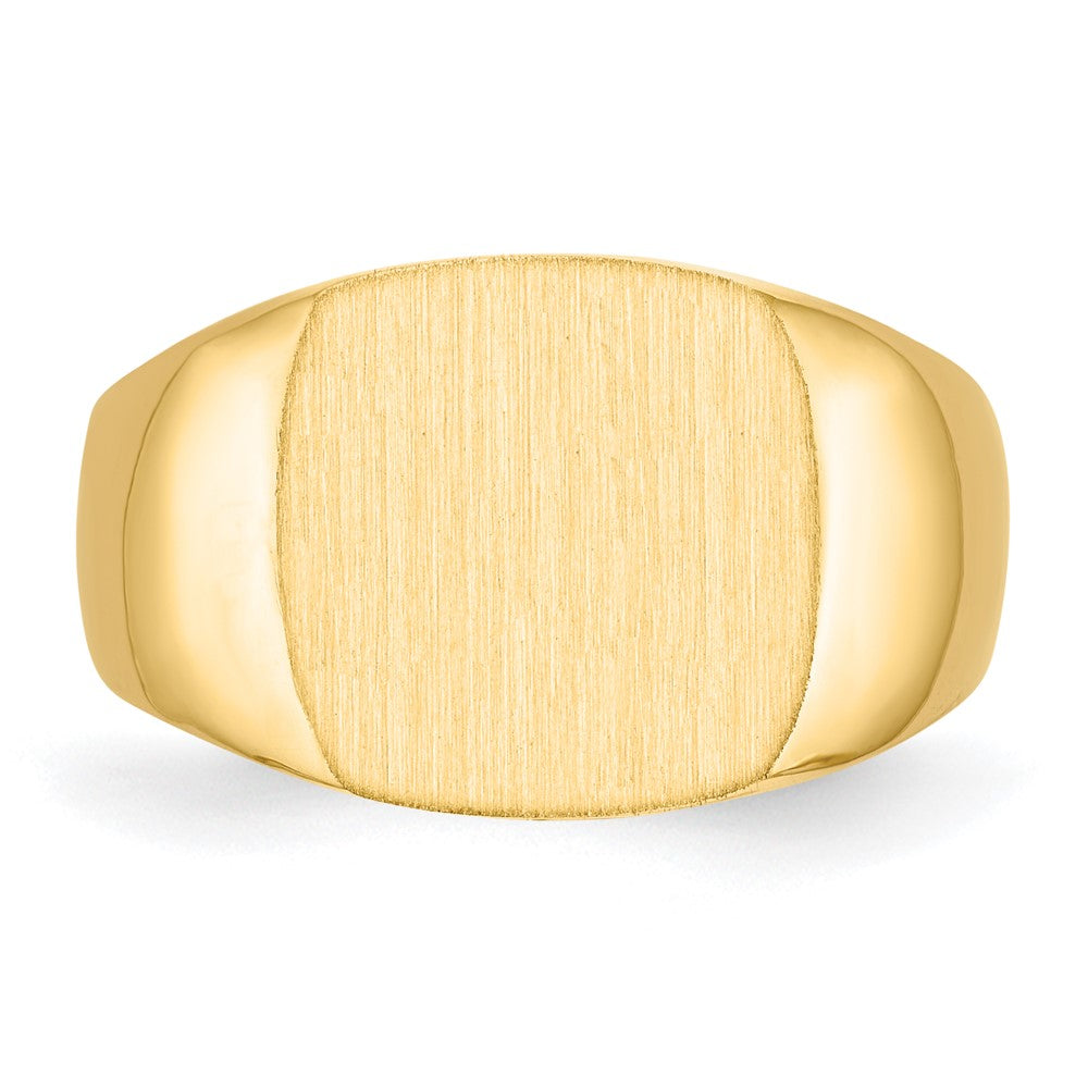14k 13.0x12.0mm Closed Back Mens Signet Ring