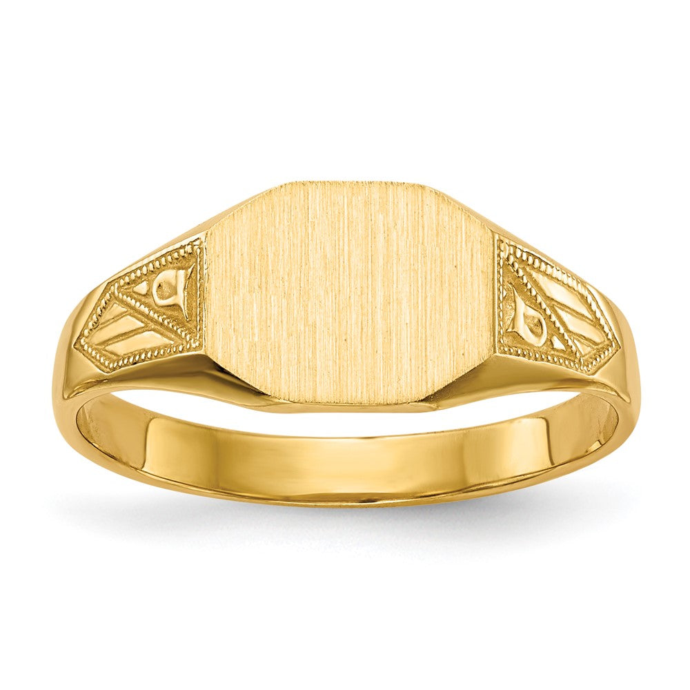 14k Yellow gold;Engravable;Avail. in 10k yellow gold;Avail. in 18k yellow gold;Avail. in platinum;Avail. in 10k white gold;Avail. in 18k white gold;Solid Back
