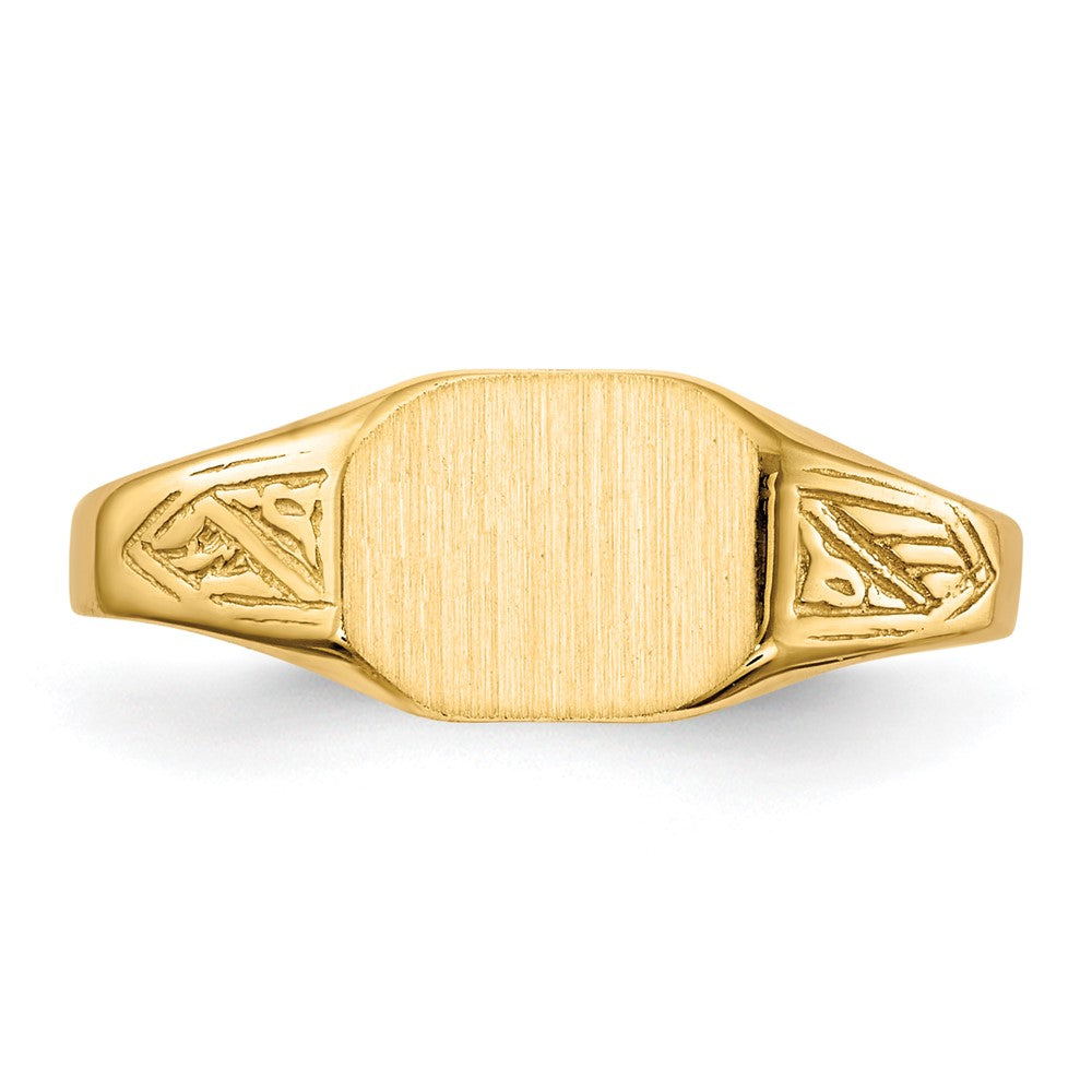14k 8.5x7.0mm Open Back Signet Ring