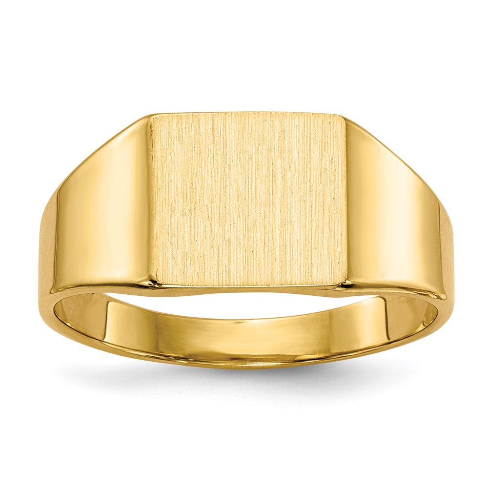 Polished;14k Yellow gold;Engravable;Avail. in 10k yellow gold;Avail. in 18k yellow gold;Avail. in 14k white gold;Avail. in platinum;Avail. in 10k white gold;Avail. in 18k white gold;Solid Back
