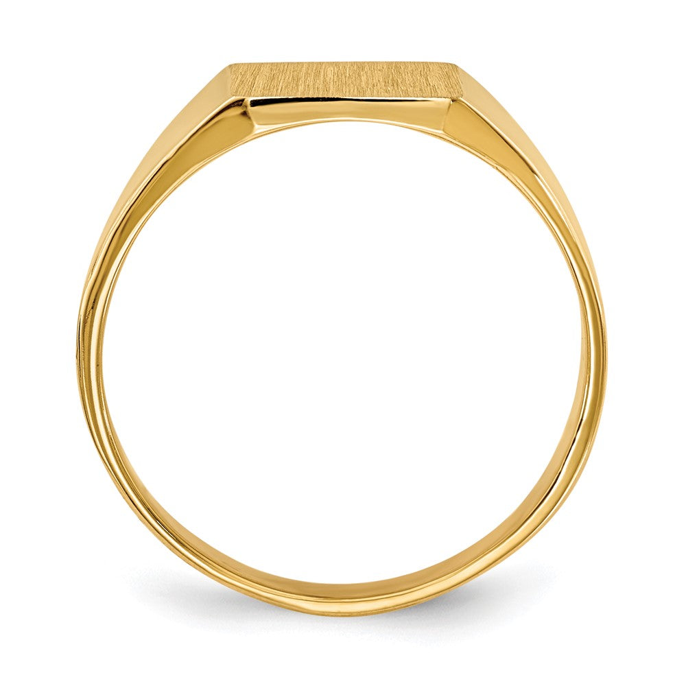 14k 8.5x9.0mm Closed Back Signet Ring