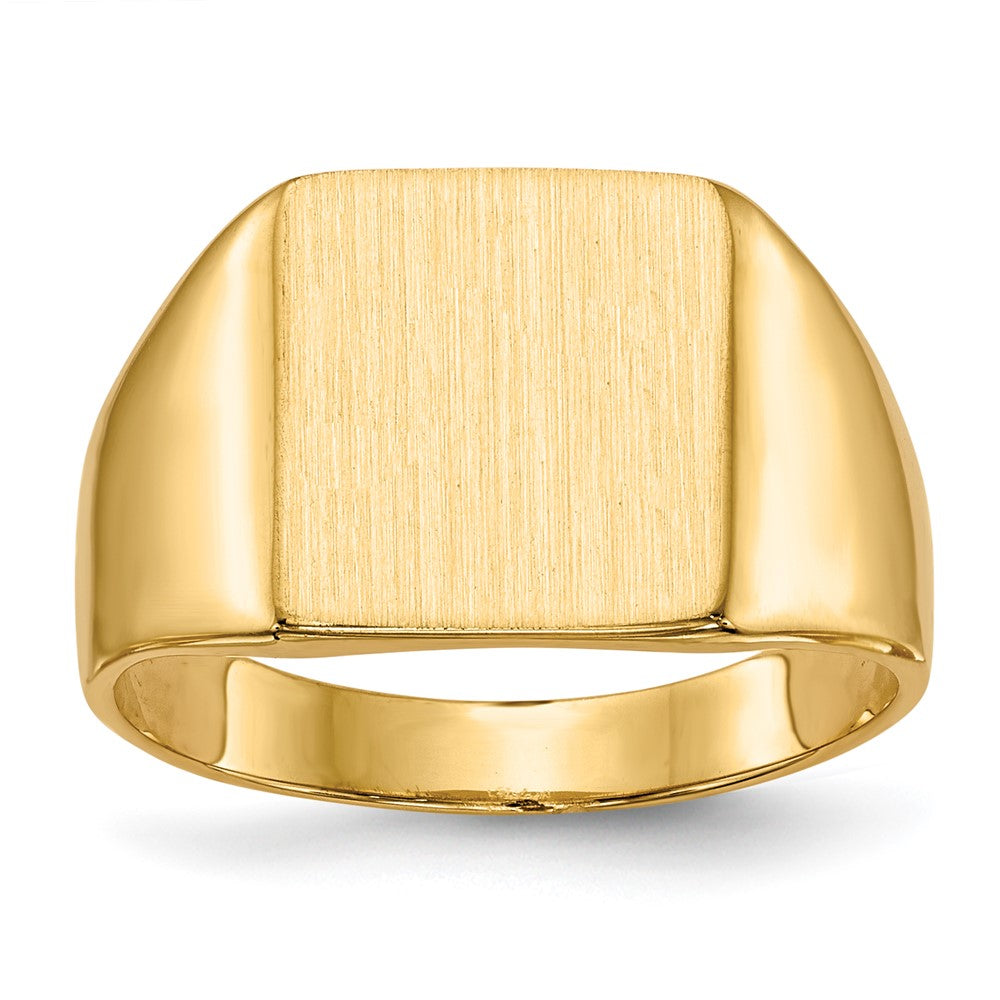 Polished;14k Yellow gold;Engravable;Avail. in 10k yellow gold;Avail. in 18k yellow gold;Avail. in 14k white gold;Avail. in platinum;Avail. in 10k white gold;Avail. in 18k white gold;Solid Back