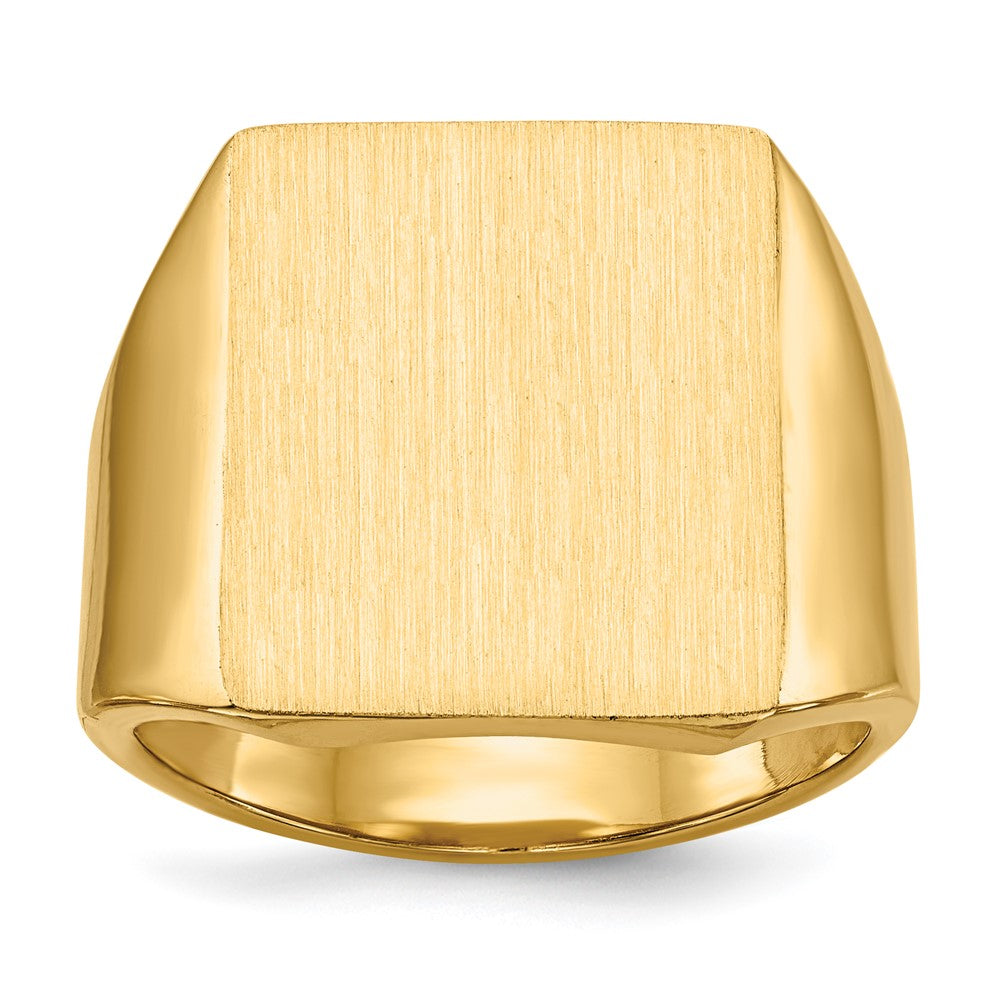 Polished;14k Yellow gold;Engravable;Avail. in 10k yellow gold;Avail. in 18k yellow gold;Avail. in 14k white gold;Avail. in platinum;Avail. in 10k white gold;Avail. in 18k white gold;Solid Back
