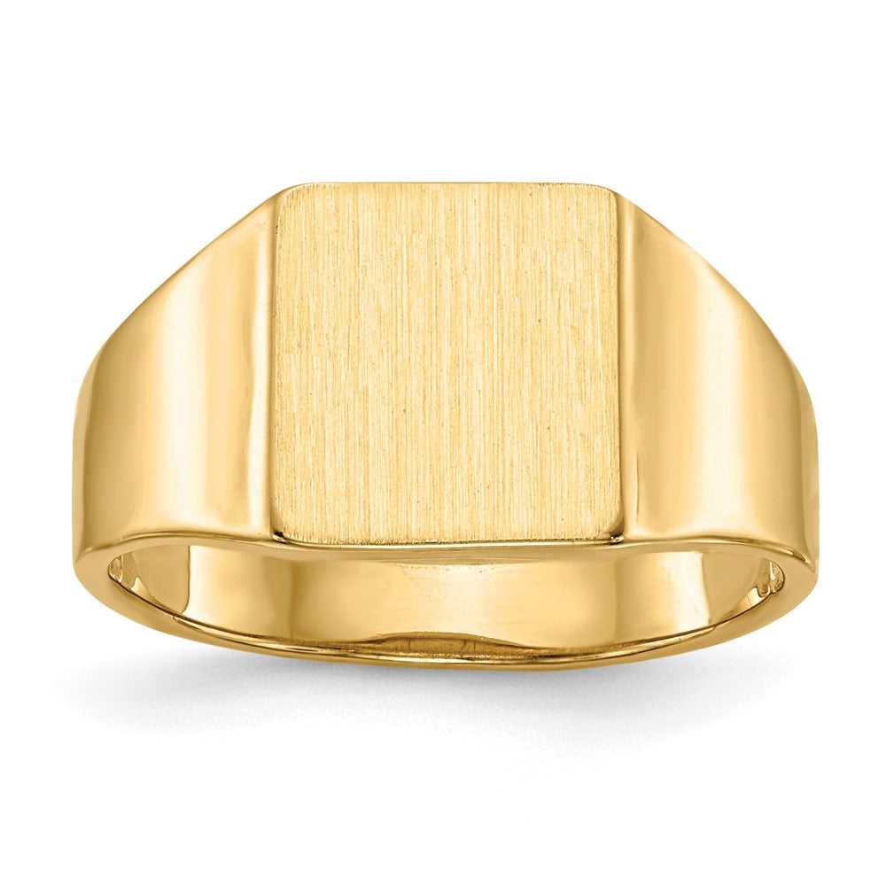 Polished;Satin;14k Yellow gold;Open back;Engravable;Avail. in 10k yellow gold;Avail. in 18k yellow gold;Avail. in platinum;Avail. in 10k white gold;Avail. in 18k white gold