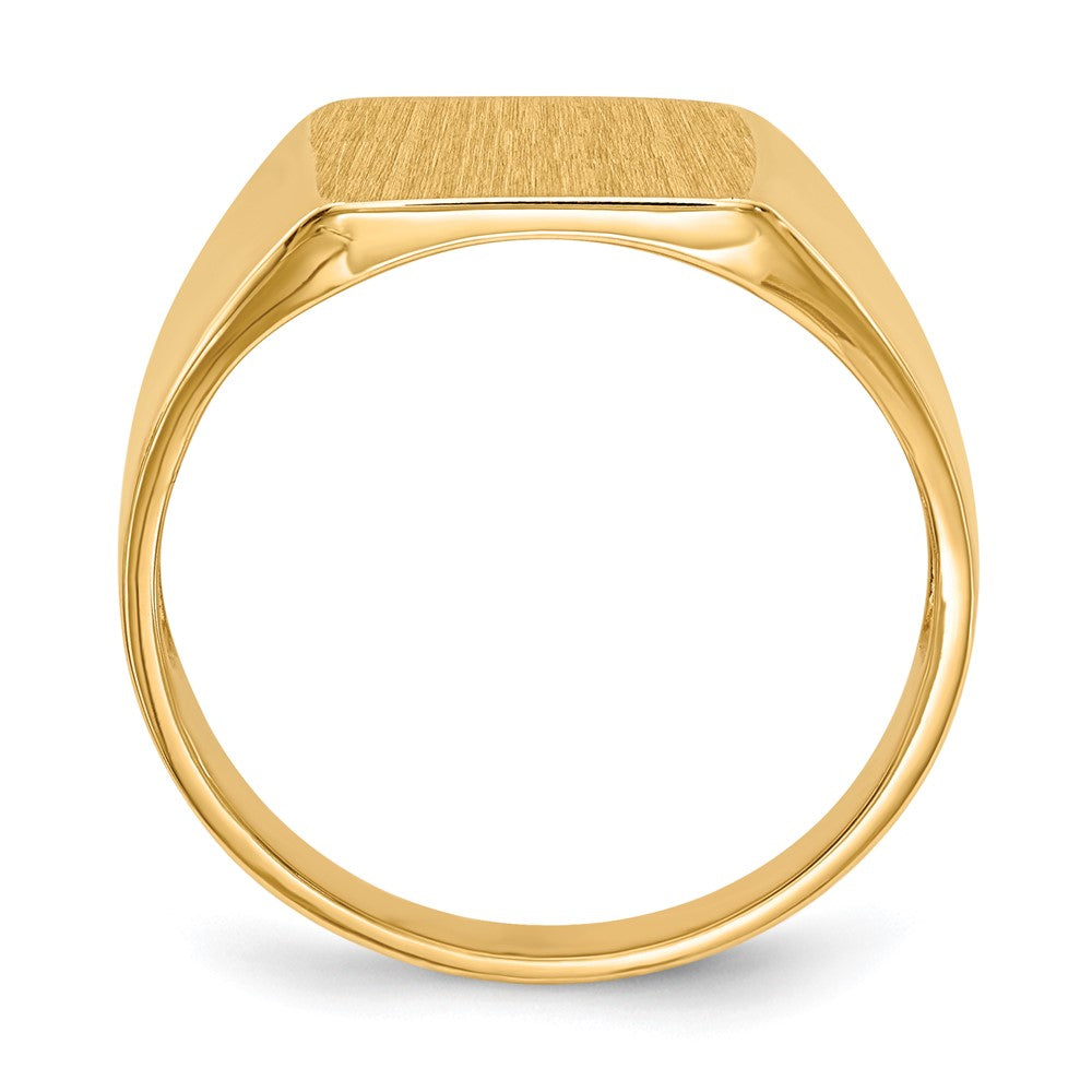 14k 11.0x11.5mm Open Back Signet Ring