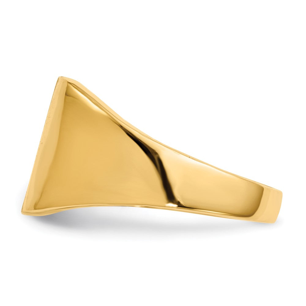 14k 11.0x11.5mm Open Back Signet Ring