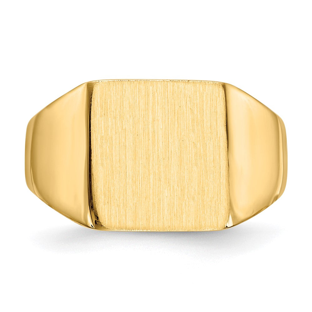 14k 11.0x11.5mm Open Back Signet Ring