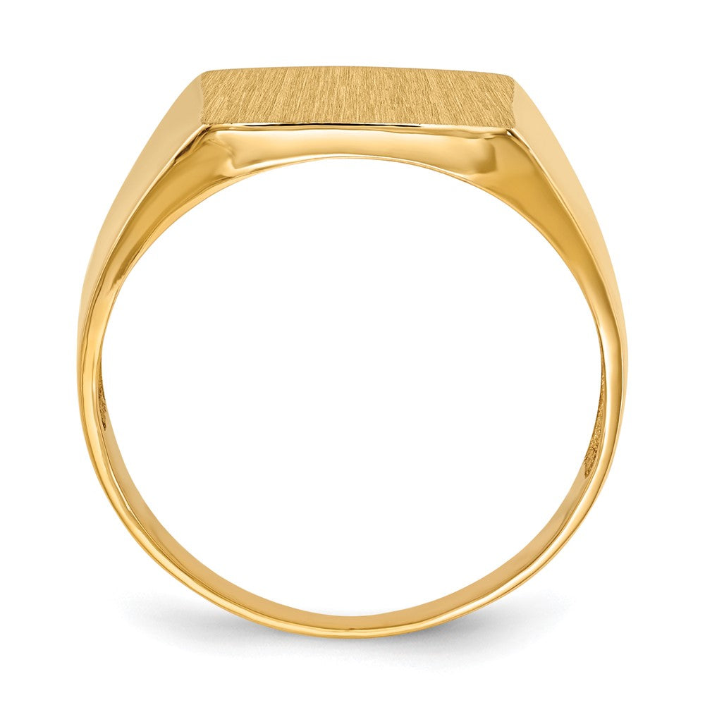 10ky 13.0x13.0mm Open Back Men's Signet Ring