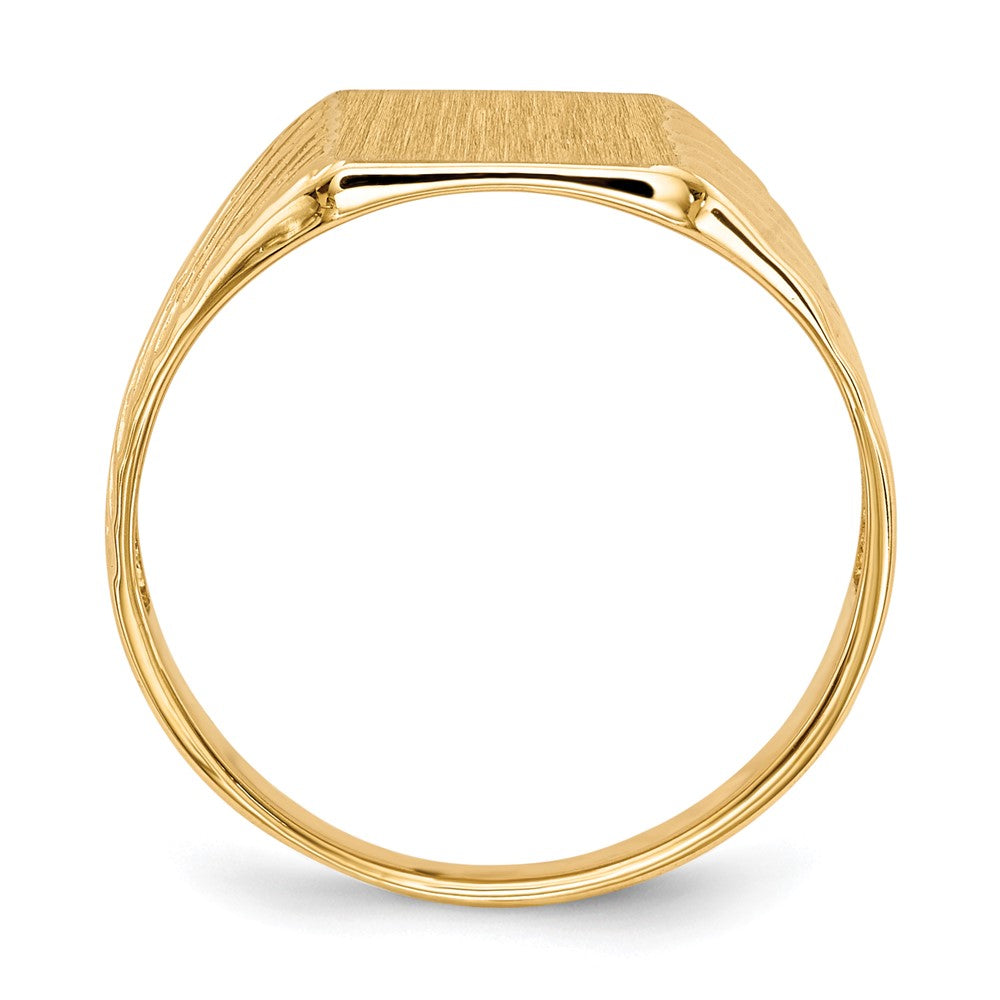 14k 8.0x9.5mm Open Back Signet Ring