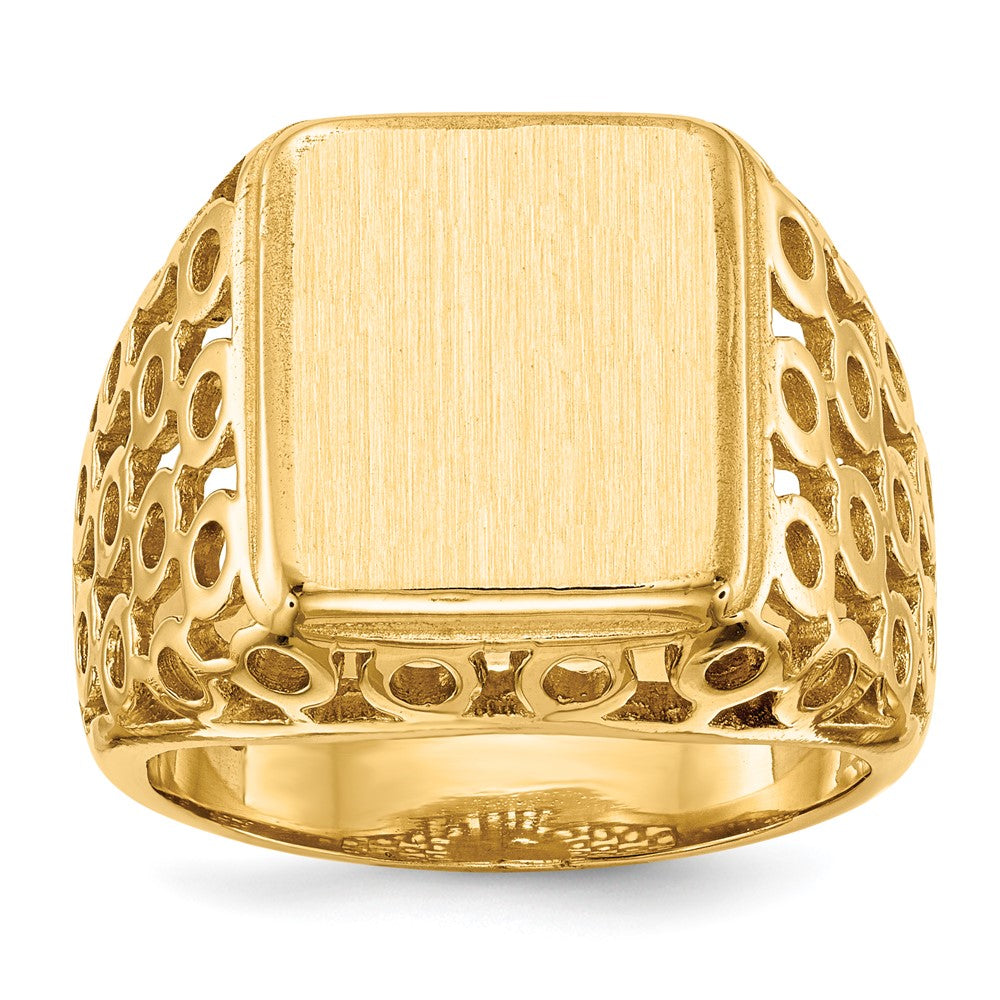 Polished;14k Yellow gold;Open back;Engravable;Avail. in 10k yellow gold;Avail. in 18k yellow gold;Avail. in 14k white gold;Avail. in platinum;Avail. in 10k white gold;Avail. in 18k white gold