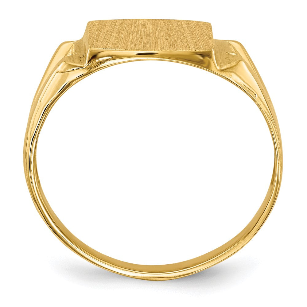 14k 11.0x12.0mm Open Back Diamond Mens Signet Ring Mounting