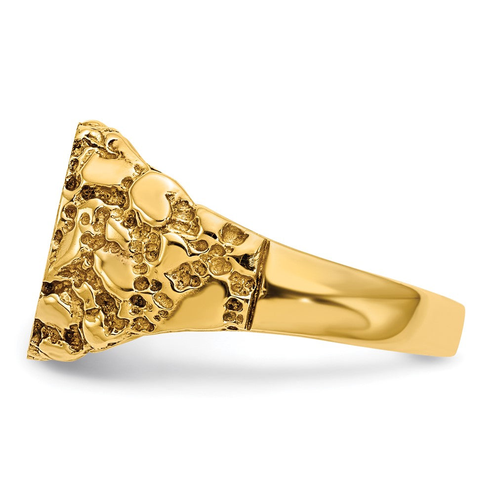 14k 11.5x10.0mm Diamond Closed Back Signet Ring Mounting