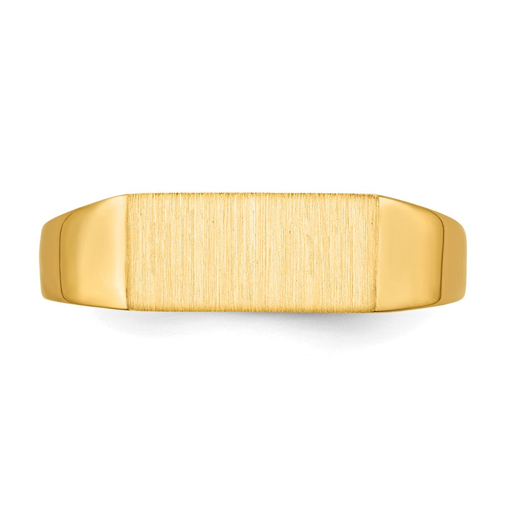 14k 12.0x5.5mm Closed Back Signet Ring