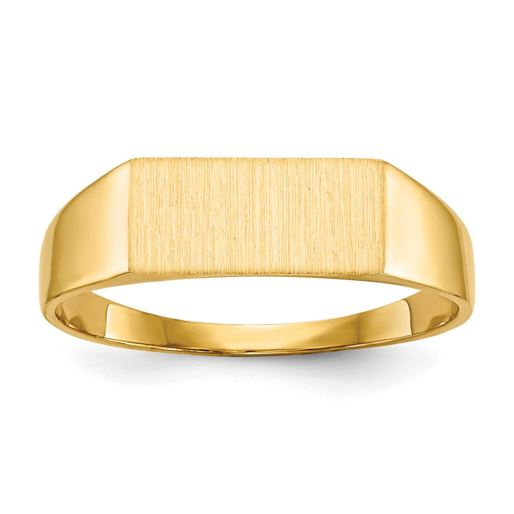 Polished;14k Yellow gold;Engravable;Avail. in 10k yellow gold;Avail. in 18k yellow gold;Avail. in 14k white gold;Avail. in platinum;Avail. in 10k white gold;Avail. in 18k white gold;Solid Back