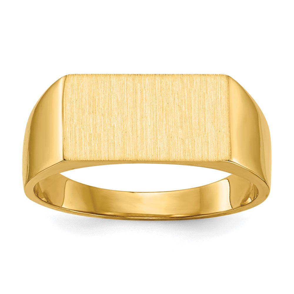 Polished;14k Yellow gold;Engravable;Avail. in 10k yellow gold;Avail. in 18k yellow gold;Avail. in 14k white gold;Avail. in platinum;Avail. in 10k white gold;Avail. in 18k white gold;Solid Back