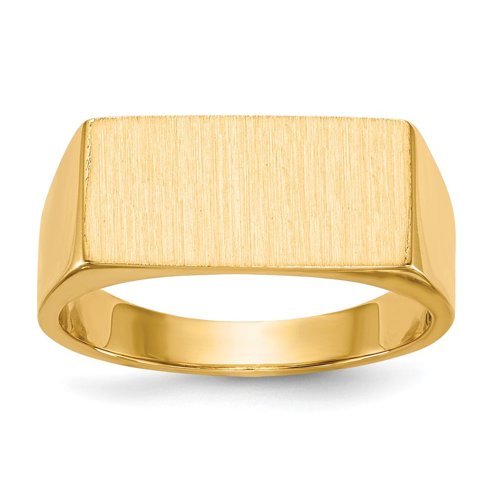 Polished;14k Yellow gold;Engravable;Avail. in 10k yellow gold;Avail. in 18k yellow gold;Avail. in platinum;Avail. in 10k white gold;Avail. in 18k white gold;Solid Back