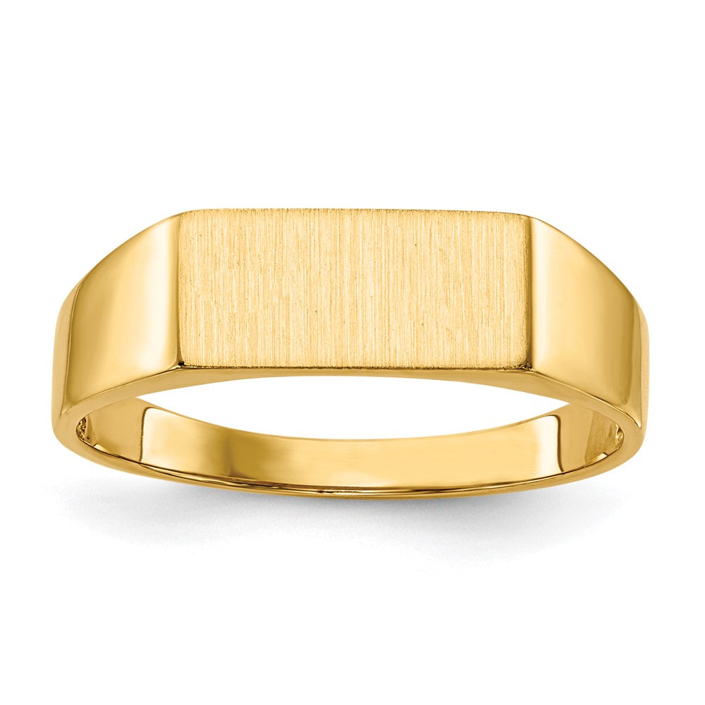 Polished;14k Yellow gold;Open back;Engravable;Avail. in 10k yellow gold;Avail. in 18k yellow gold;Avail. in 14k white gold;Avail. in platinum;Avail. in 10k white gold;Avail. in 18k white gold