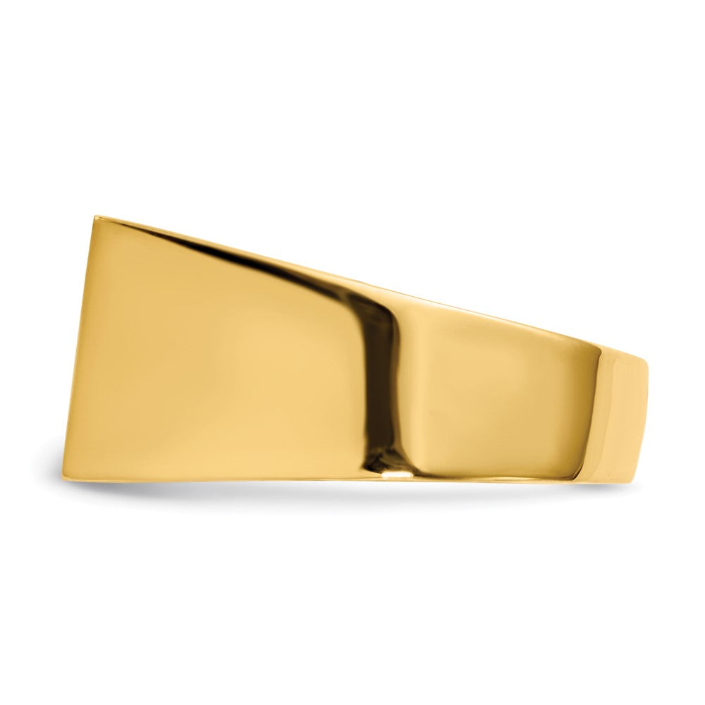 14k 18.0x11.0mm Open Back Mens Signet Ring