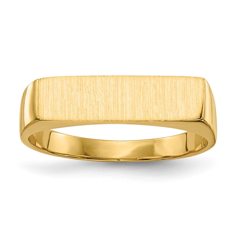 Polished;14k Yellow gold;Engravable;Avail. in 10k yellow gold;Avail. in 18k yellow gold;Avail. in 14k white gold;Avail. in platinum;Avail. in 10k white gold;Avail. in 18k white gold;Solid Back