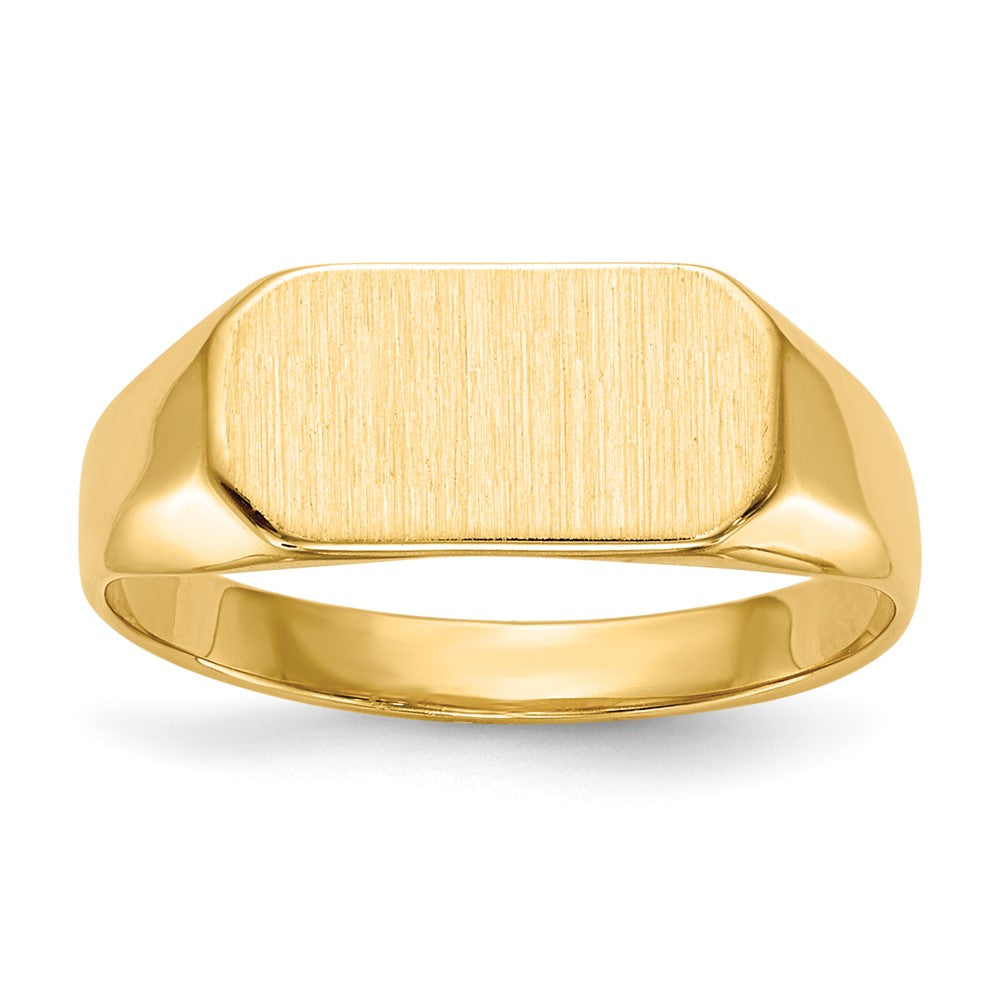 Polished;14k Yellow gold;Engravable;Avail. in 10k yellow gold;Avail. in 18k yellow gold;Avail. in 14k white gold;Avail. in platinum;Avail. in 10k white gold;Avail. in 18k white gold;Solid Back