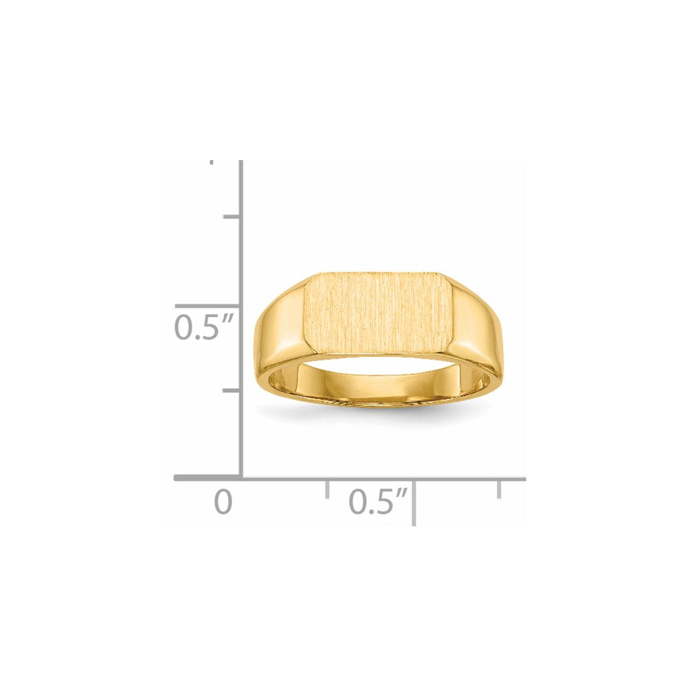 14k 11.5x6.5mm Closed Back Signet Ring