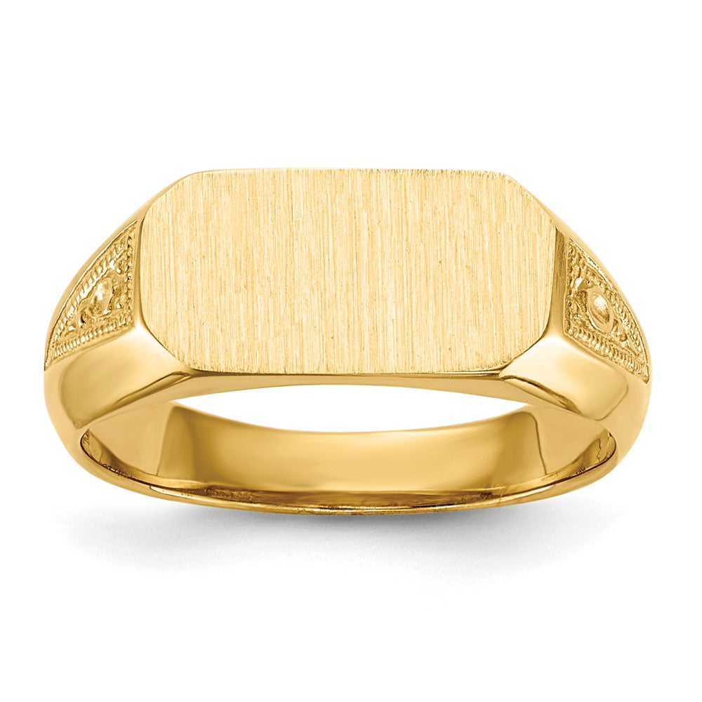 Polished;14k Yellow gold;Open back;Engravable;Avail. in 10k yellow gold;Avail. in 18k yellow gold;Avail. in 14k white gold;Avail. in platinum;Avail. in 10k white gold;Avail. in 18k white gold