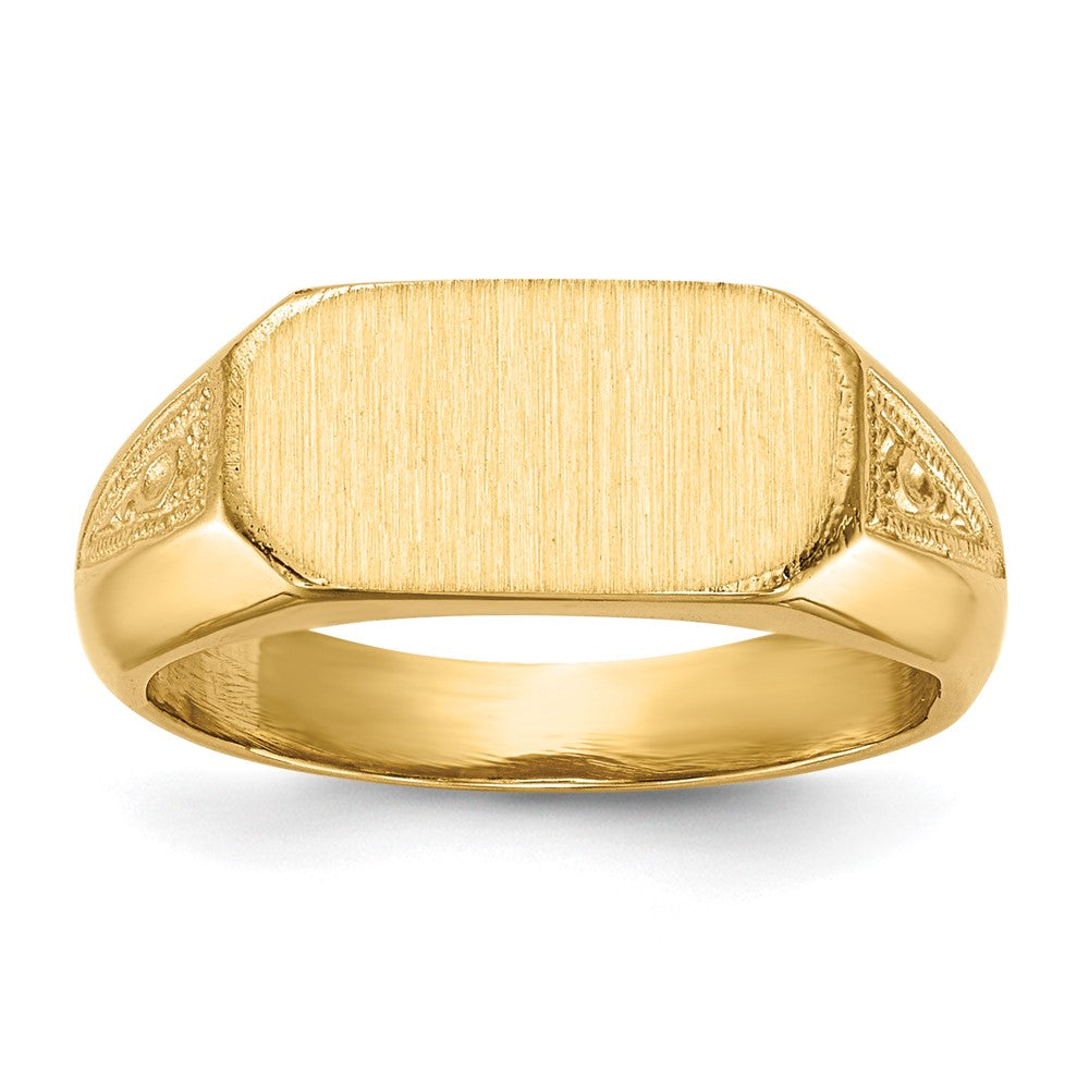 Polished;14k Yellow gold;Engravable;Avail. in 10k yellow gold;Avail. in 18k yellow gold;Avail. in platinum;Avail. in 10k white gold;Avail. in 18k white gold;Solid Back