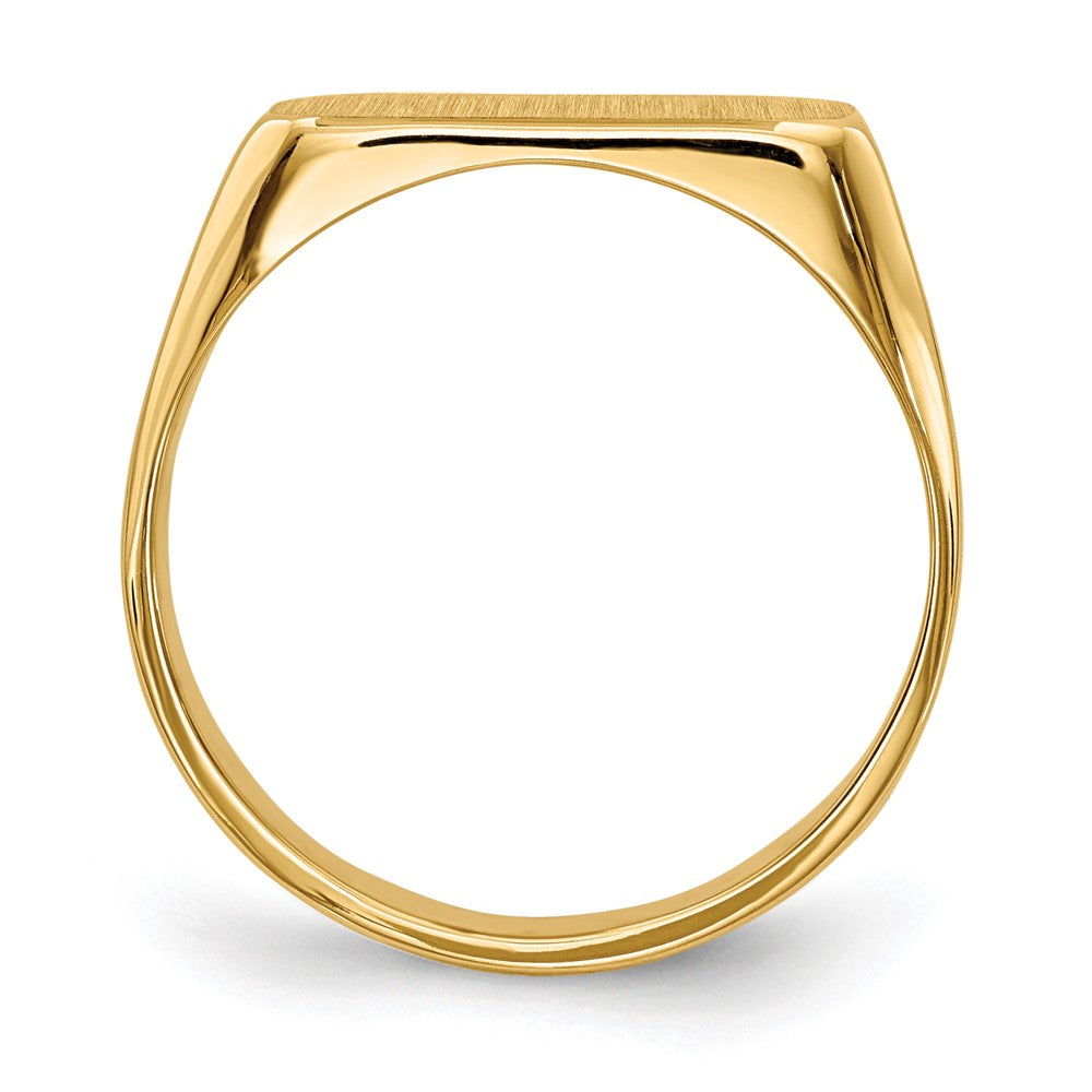 14k 13.5x5.5mm Closed Back Signet Ring