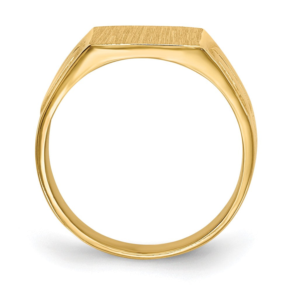 14k 9.0x7.5mm Closed Back Signet Ring