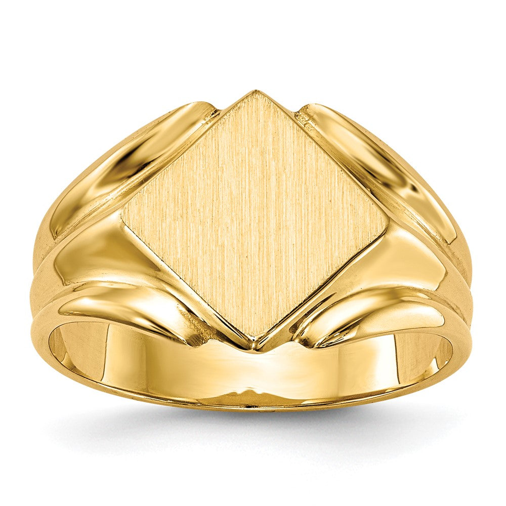 Solid;Polished;14k Yellow gold;Engravable;Avail. in 10k yellow gold;Avail. in 18k yellow gold;Avail. in 14k white gold;Avail. in platinum;Avail. in 10k white gold;Avail. in 18k white gold;Solid Back