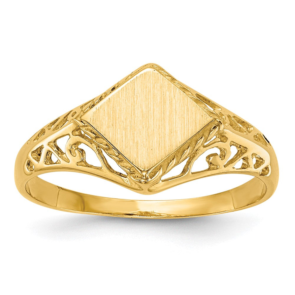 Solid;Polished;14k Yellow gold;Open back;Engravable;Avail. in 10k yellow gold;Avail. in 18k yellow gold;Avail. in 14k white gold;Avail. in platinum;Avail. in 10k white gold;Avail. in 18k white gold