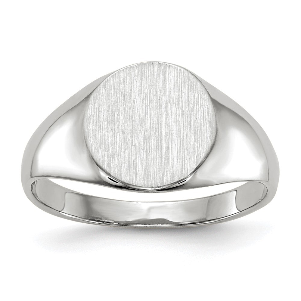 Polished;14K White gold;Engravable;Avail. in 10k yellow gold;Avail. in 18k yellow gold;Avail. in 14k yellow gold;Avail. in platinum;Avail. in 10k white gold;Avail. in 18k white gold;Solid Back