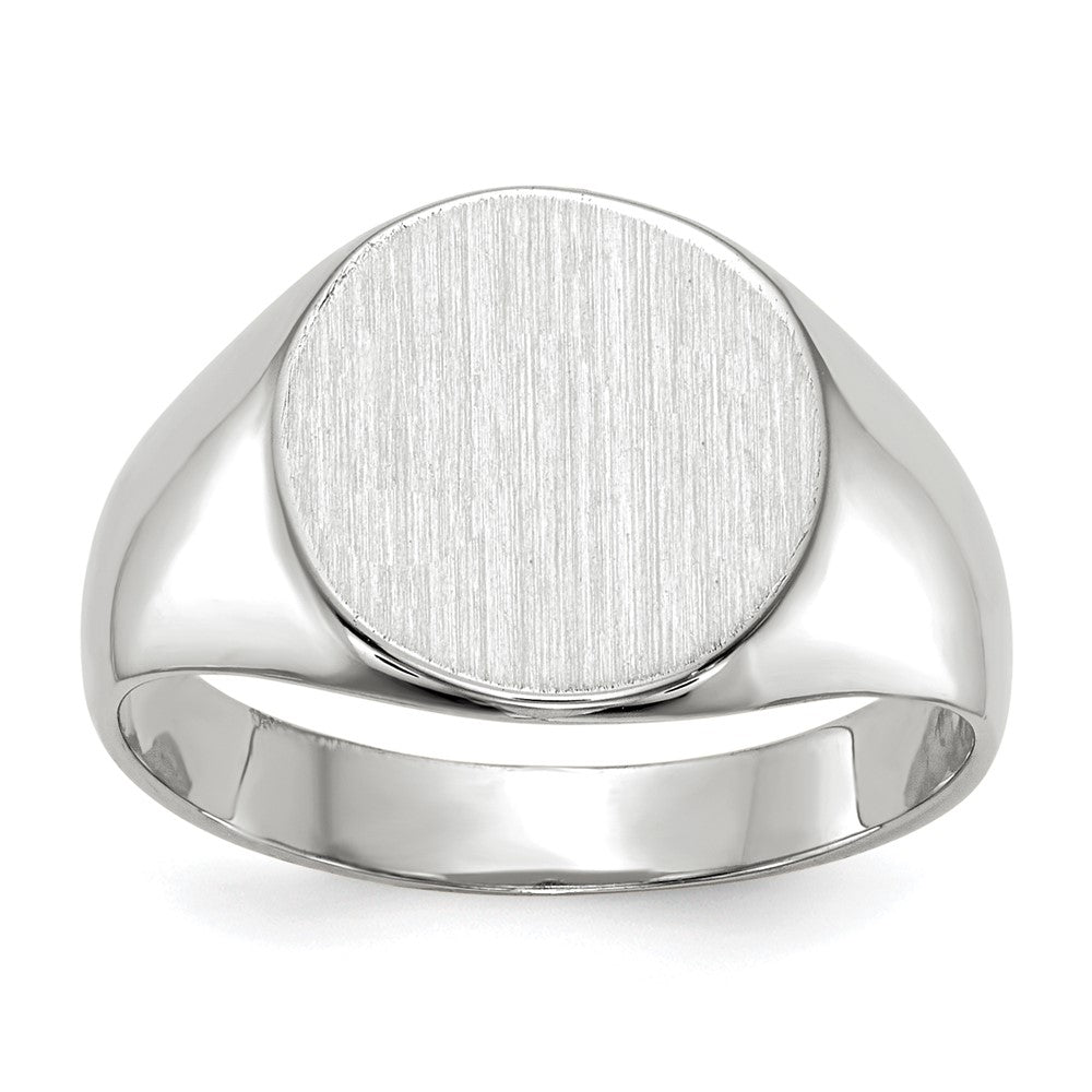 Polished;14K White gold;Engravable;Avail. in 10k yellow gold;Avail. in 18k yellow gold;Avail. in 14k yellow gold;Avail. in platinum;Avail. in 10k white gold;Avail. in 18k white gold;Solid Back