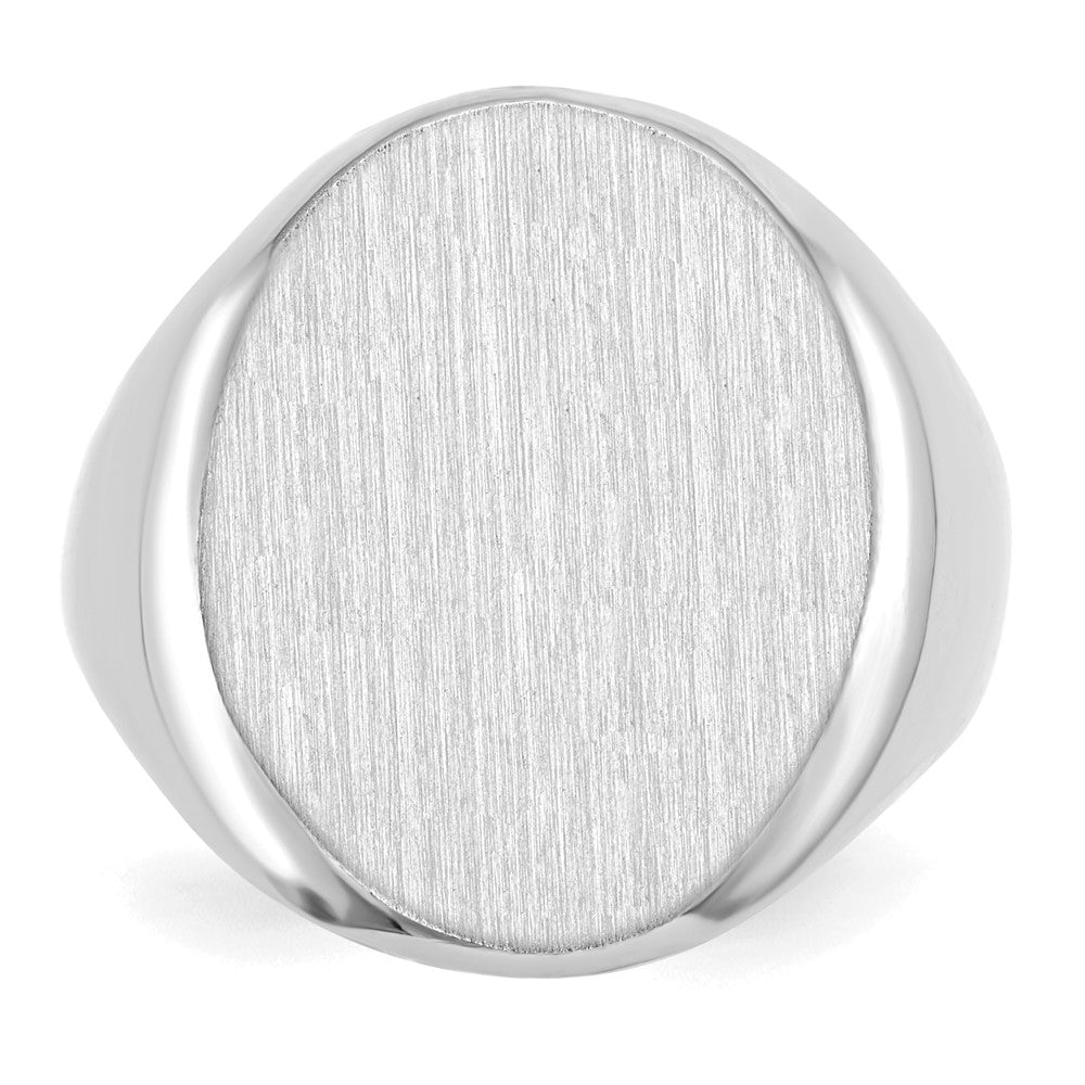 10k White Gold 20.5x16.0mm Open Back Signet Ring